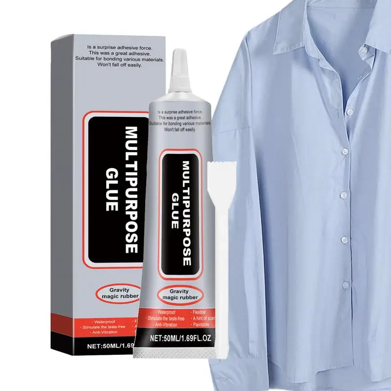 Stoffenlijm Permanente 50 ml Bekledingstick Vloeibare stoflijm Multifunctionele waterdichte textiellijm voor buitenuitrusting