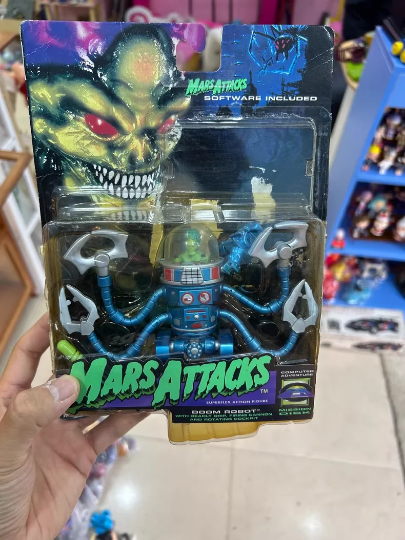 

Mars Attacks! King Octopus Articulated Figurine & Multi-Tentacle Martian Soldiers - Brand New Unopened Collectible Toys