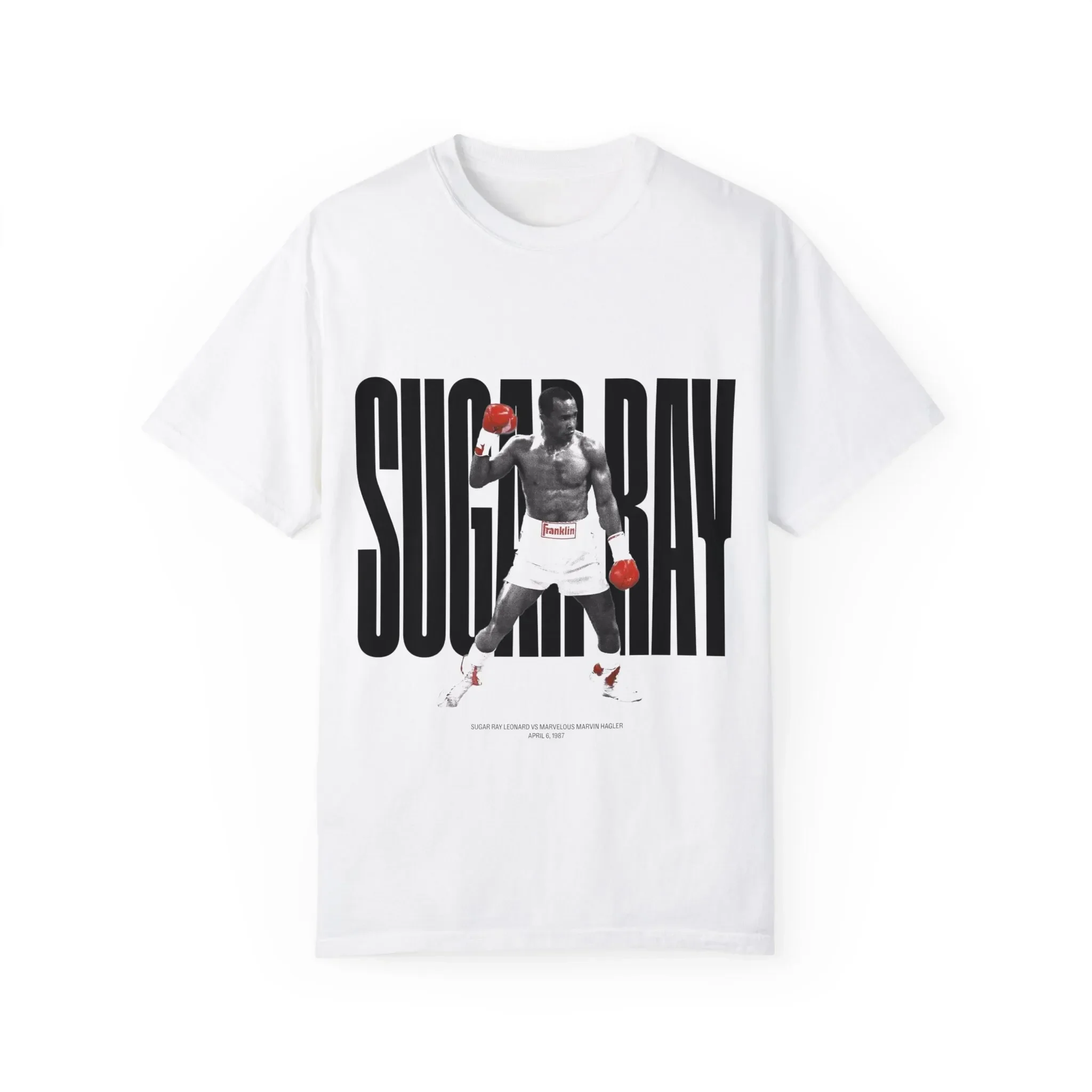 Sugar Ray Leonard Boxing T Shirt Vintage Legends Apparel Vs Hagler 1987 Fight