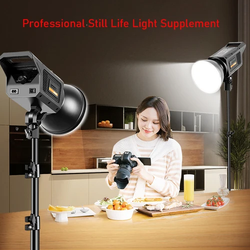 Imagen 2 del producto Kit de luz LED de 300W para estudio de fotografía, lámpara balanceada por el día, Flash de retrato, accesorios de estudio, 3000-6000K, 3 colores de luz