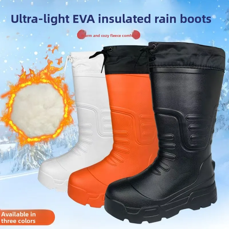 Botas de Lluvia de Espuma EVA y Algodón Grueso para Hombre y Mujer, Antideslizantes, Resistentes al Aceite, para Alimentos, P...