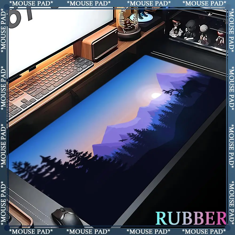 XXL المطاط الغابات العميقة كبيرة ماوس الوسادة النار ماوس الوسادة ألعاب عدم الانزلاق الفن حصيرة مكتبية الكمبيوتر المحمول منصات 90x40 سنتيمتر لوحة المفاتيح الحصير