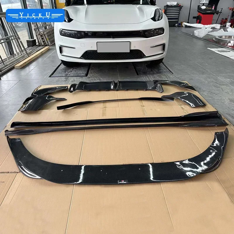 New True Carbon Fiber Body Kit Front Shovel Rear Diffuser Spoiler Blade Side Skirt Suitable for ZEEKR 001