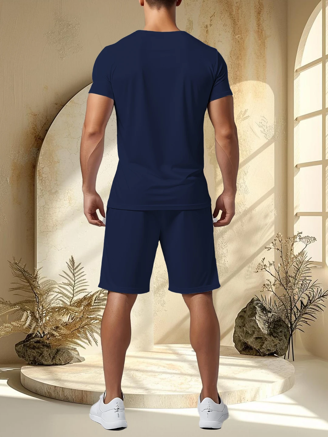 الصيف الرجال النساء جديد بدلة رياضية غير رسمية موضة تنفس في الهواء الطلق قصيرة الأكمام تي شيرت + شورت التدريب قطعتين مجموعة