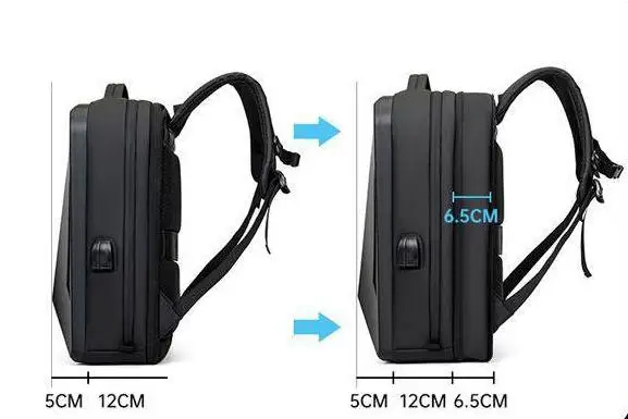 Harde schaal waterdichte compressie rugzak heren ABS anti-diefstal e-sports 16-inch laptoptas verlengde rugzak met grote capaciteit heren