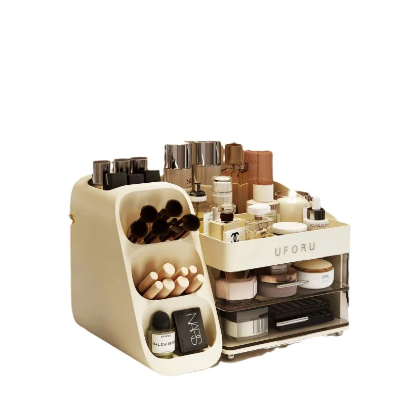 

Lipstick mask, finishing shelves, dust dresser, skin care product rack.