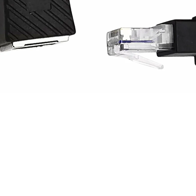 1pc 90 Degree Angled RJ45 Male to Female Ethernet LAN Adapter Connector for Modem Router PC Printer