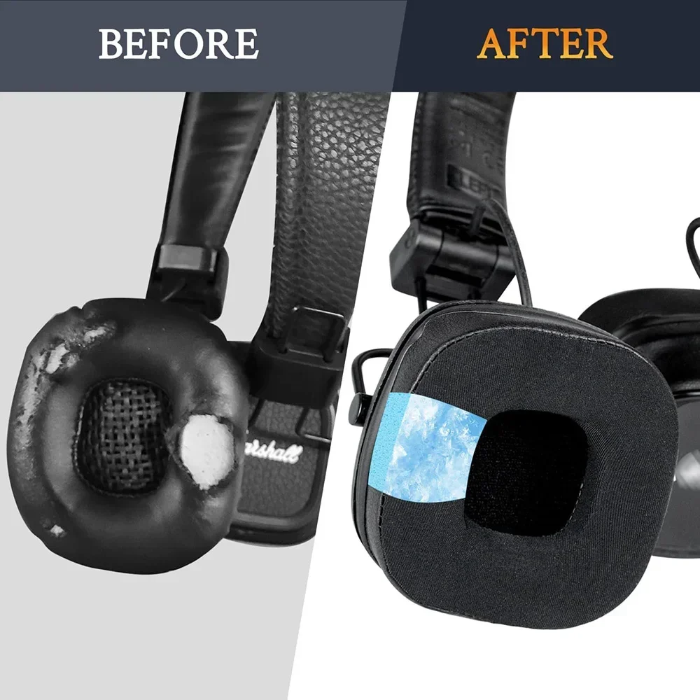 Replacement Cooling Gel Ear Pads For Marshall Major I/II/III/IV/V ANC Gaming Headphones Tamum view 6