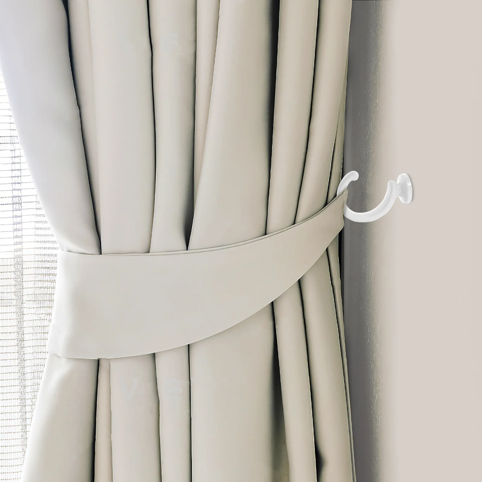 

1 Set Of Zinc Alloy Wall Hooks Multifunctional Curtain Holdbacks For Drapery Towel Key Bag Storage Heavy Duty Hanging Hook Wall