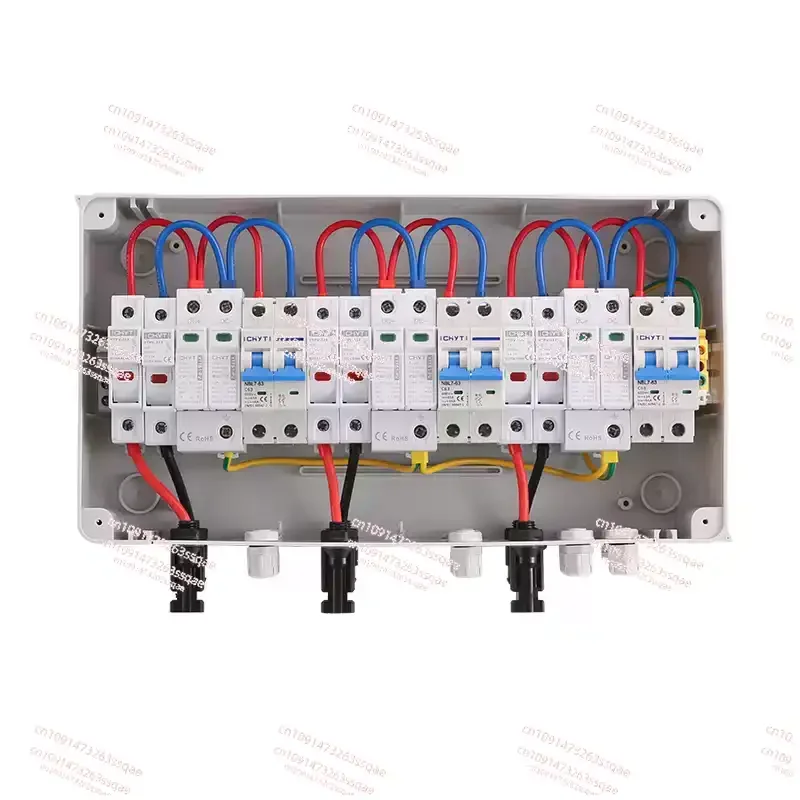 Combiner Box 3 String  In  Out 15A 25A 2A 600V  Pv Array DC   For Solar Panel Power System