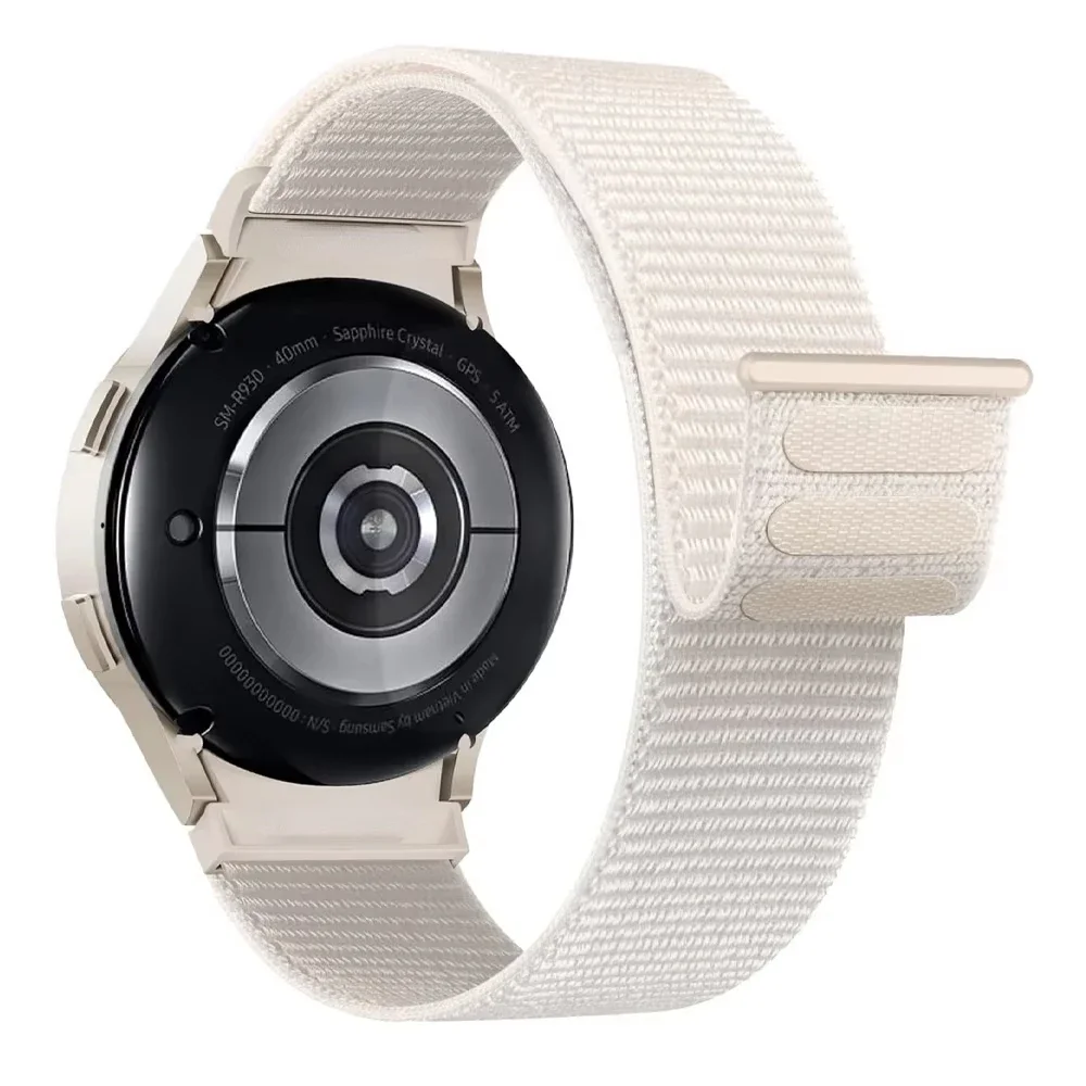 النايلون حلقة الفرقة لساعة سامسونج جالاكسي 7/6/5/4 44 مللي متر 40 مللي متر الرسمية منحني واجهة سوار غالاكسي ساعة 7-4 الكلاسيكية 47 مللي متر/46 مللي متر