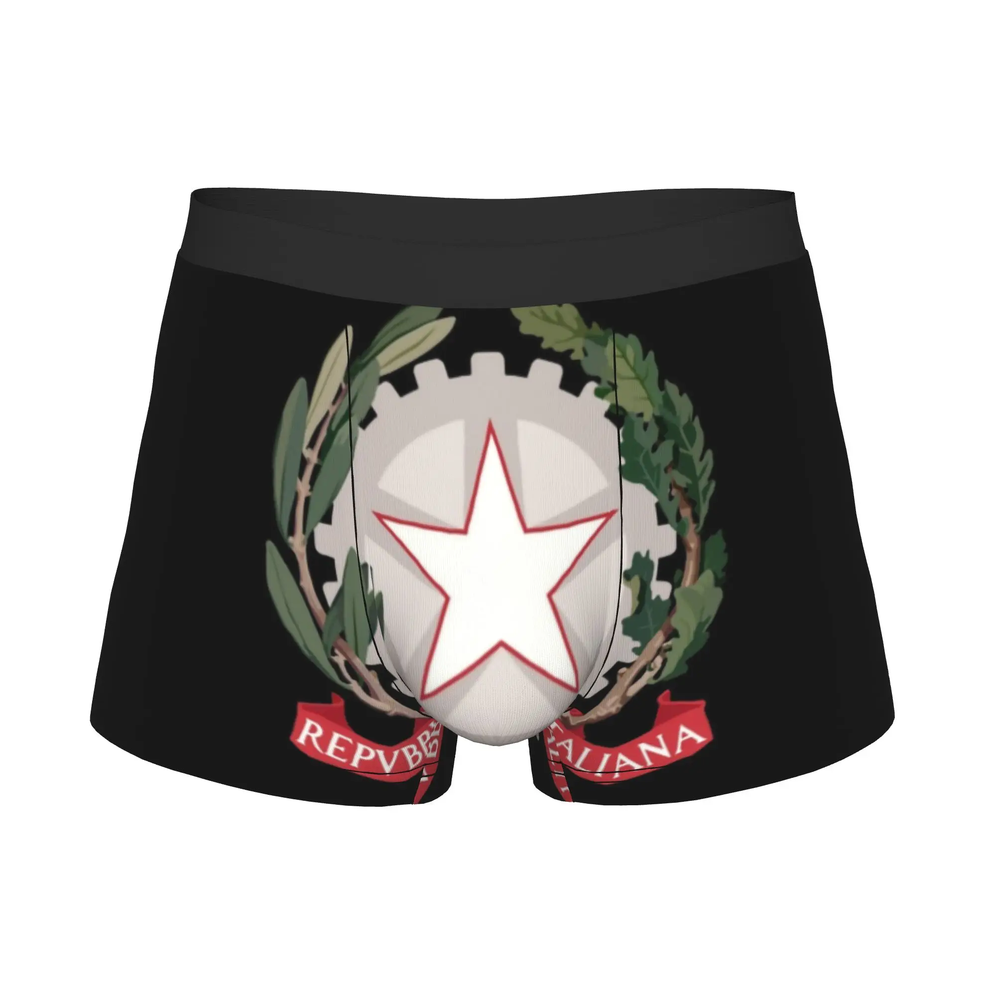 Emblem of Italy Underwear Male Printed Italian Republic Boxer Briefs Shorts Panties Soft Underpants