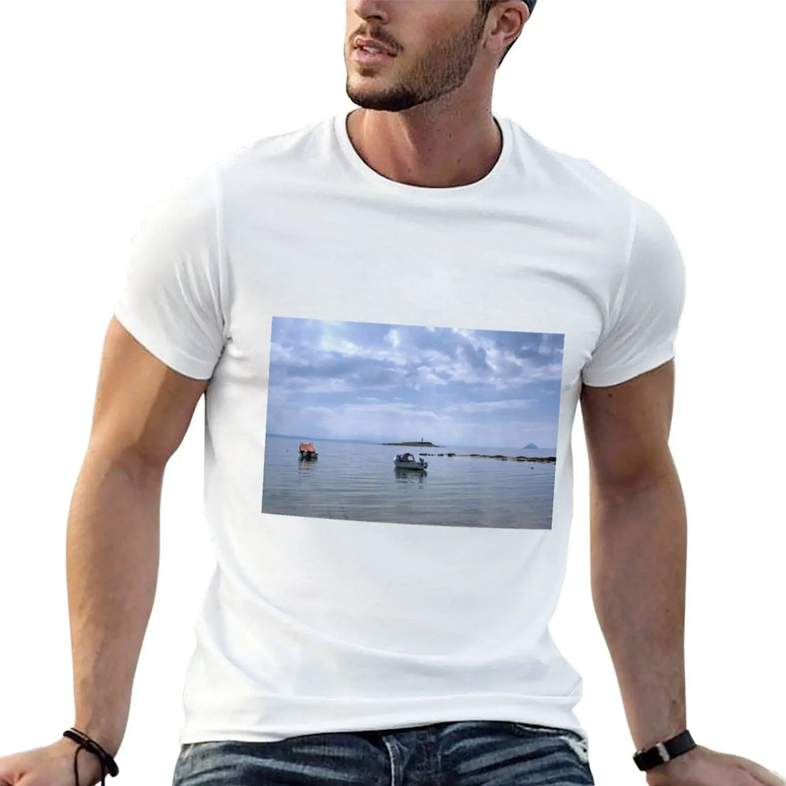 Pladda & Ailsa Craig, Firth of Clyde, Scotland. T-Shirt boys whites Luxury man men graphic t shirts