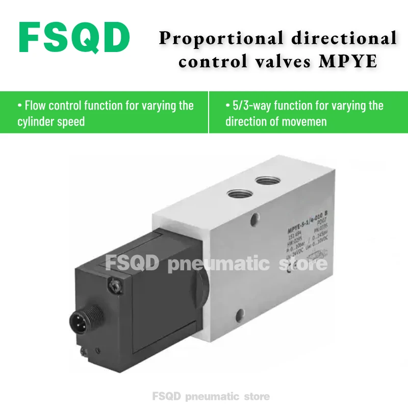 

MPYE-5-1/8, M5,1/4,3/8-LF,010,HF,420-B,FSQD,пневматический компонент,пропорциональные регулирующие клапаны направления, серия MPYE