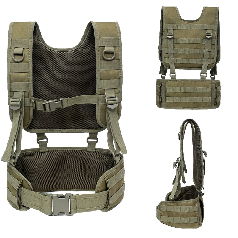 Chaleco táctico militar Molle, cinturón anti-backstab, cinturón de seguridad para interiores y exteriores, chaleco de protección para juegos CS en vivo, equipo militar