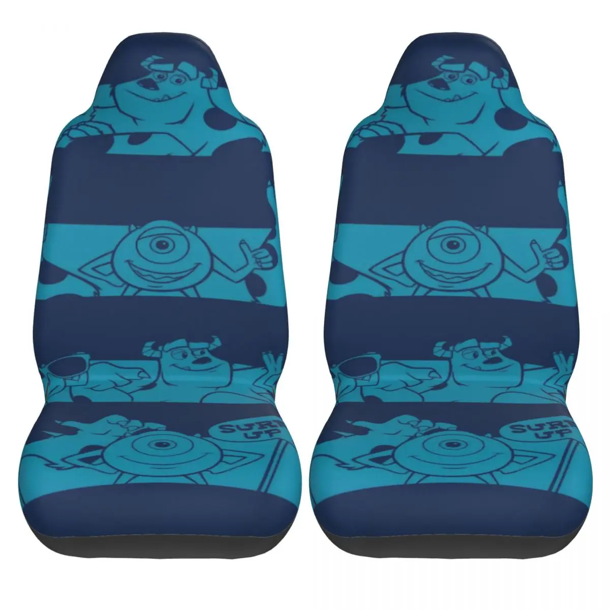 

Monsters University Car Seat Covers Vintage Truck Auto Seat Covers Polyester Protection 2 Pcs Cover