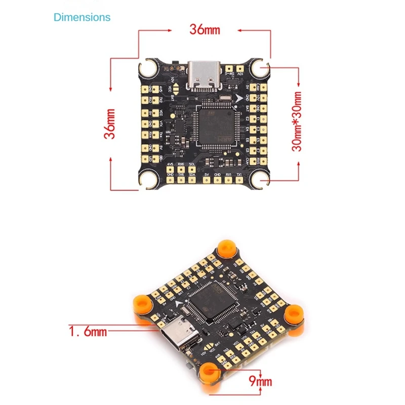 F4530 V2 Mini Flight Controller With 50A 8-Bit ESC Gyroscope Dual BEC Onboard LED Light For FPV Freestyle Racing Drone