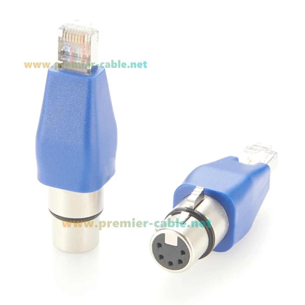 5Pin Buchse XLR DMX auf RJ45 Stecker CAT5e geschirmter Stecker RJ45 Ethernet auf 5Pin XLR Audio Adapter für Bühnenaufnahmestudio