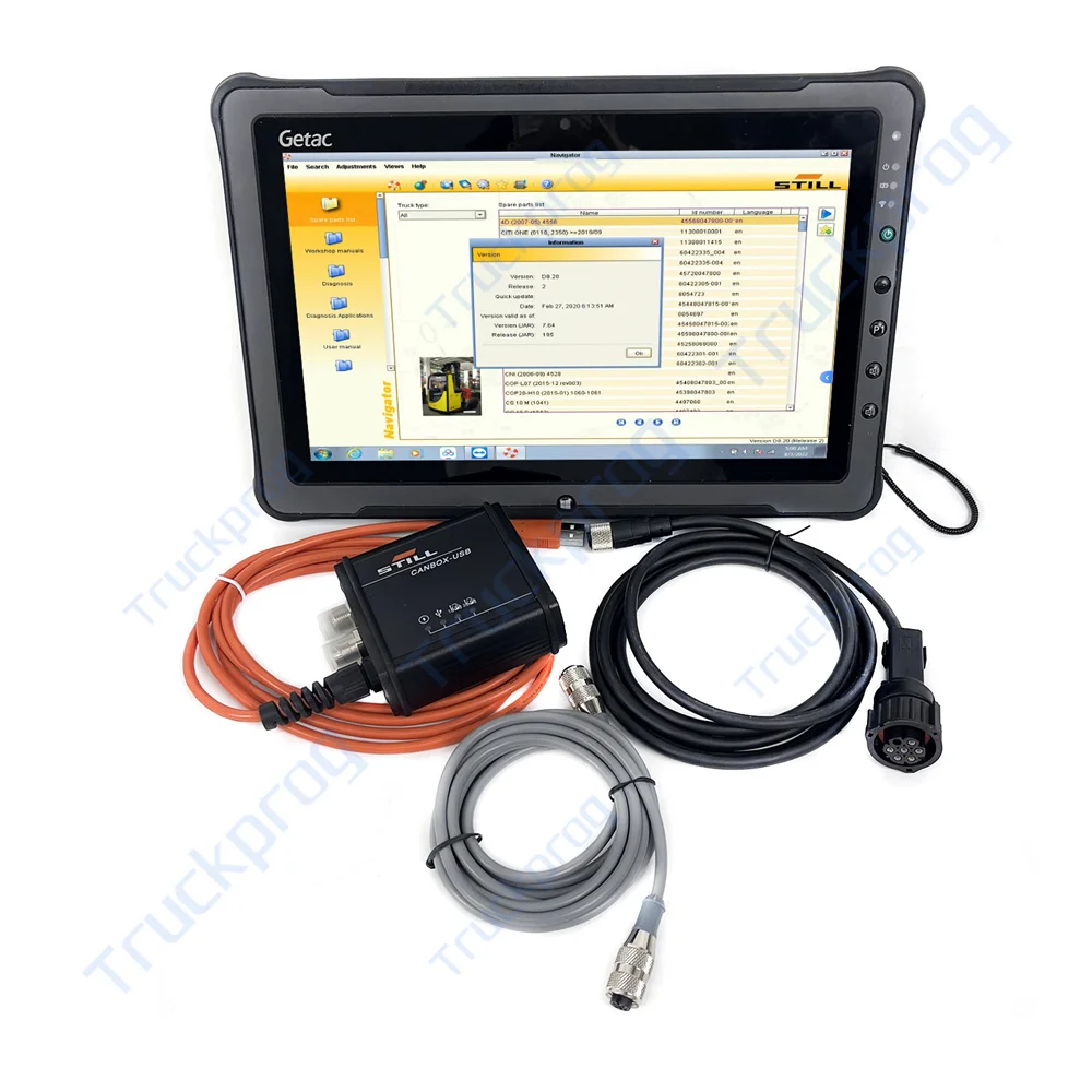 

Diagnostic Tool for Still Forklift STEDS Canbox 50983605400 Diagnostic Cable Still Interface Still CANBOX 2 Getac Tablet