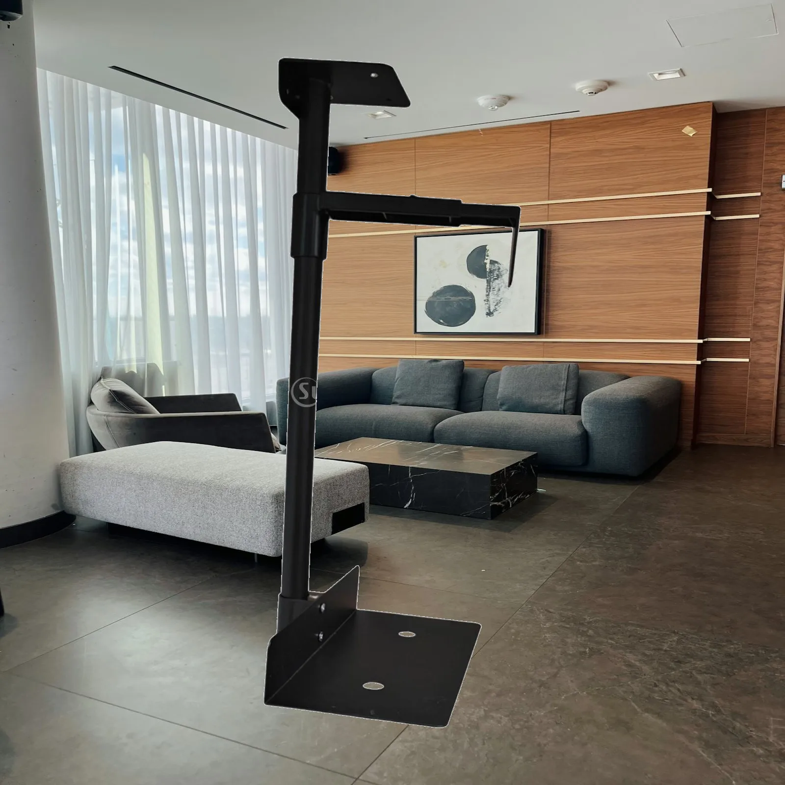 Under Desk Computer Mount Adjustable Holder Material Rotating Tube Suitable for Home Gaming Setups