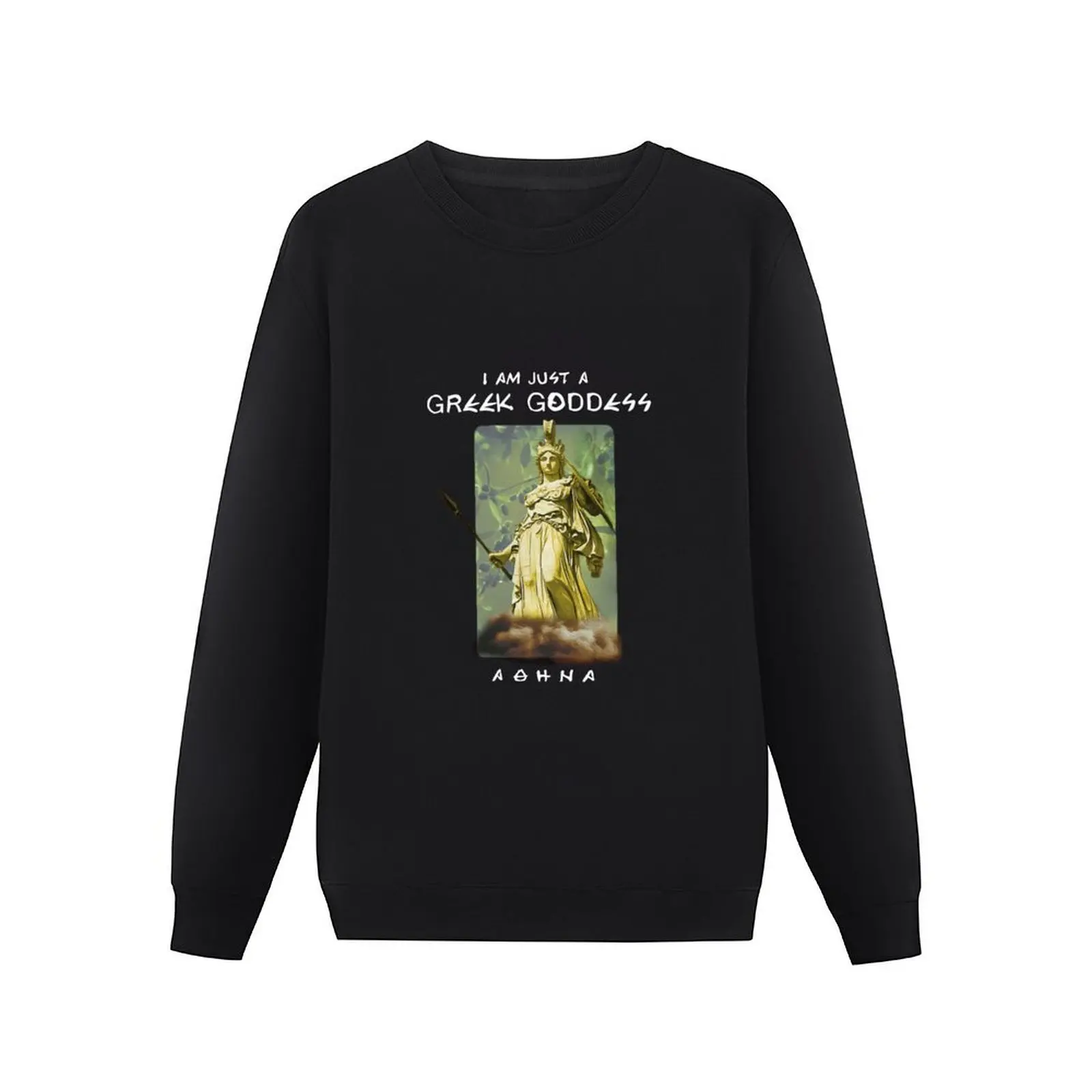 Sono solo una dea greca, Athena (su buio) Pullover con cappuccio giacca autunnale da uomo indossa abiti autunnali felpa anime