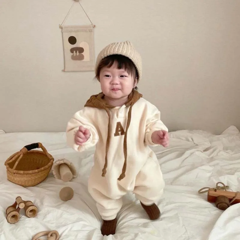 Autumn Baby Romper Infant Toddler Jumpsuit 2024 Korea Fashion Letter Baby Crawling Suit Newborn Baby Clothes One-Pieces Rompers
