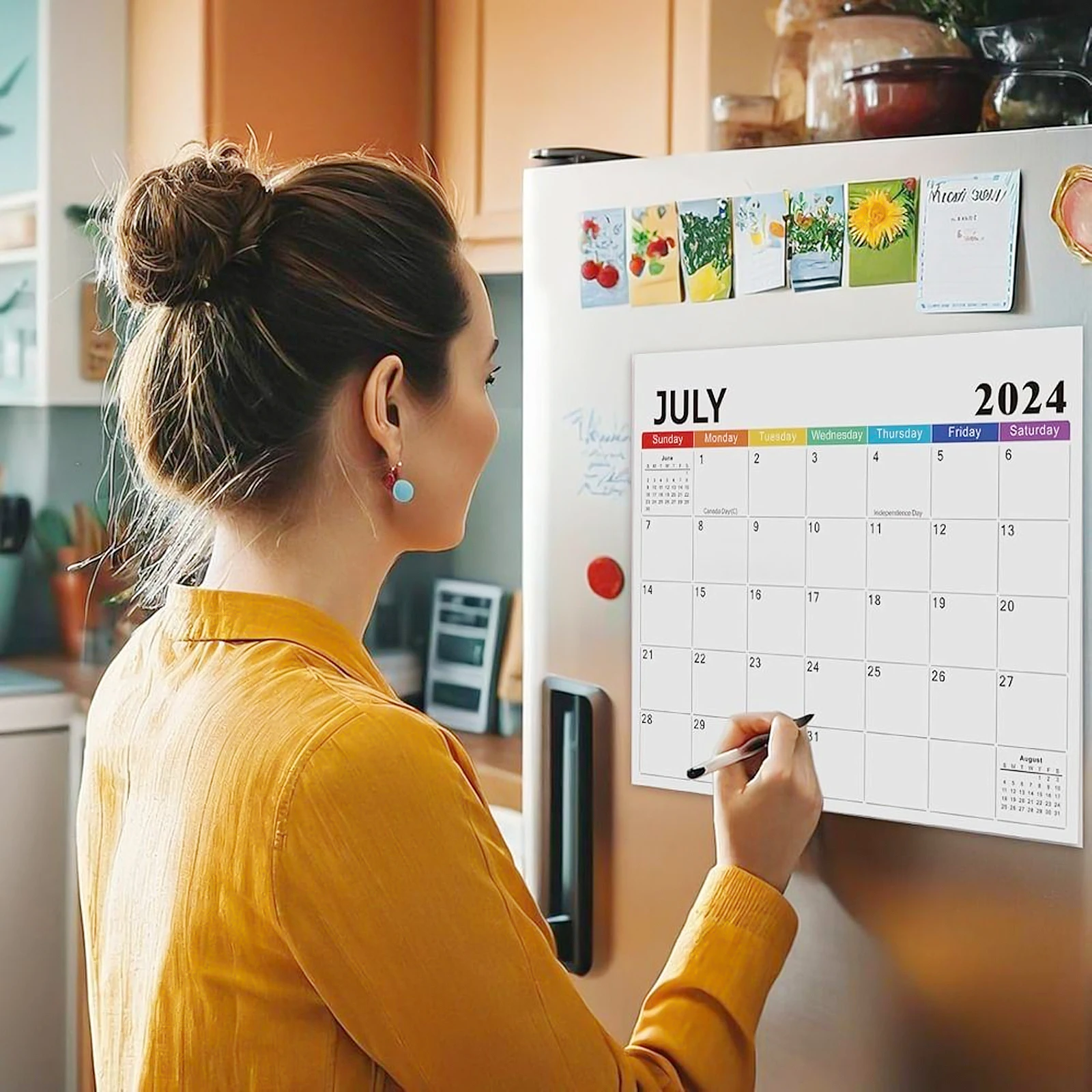 

Magnetic Fridge 2025 2026 Smart Calendar Wall Monthly Planner for Refrigerator Memo Sections Design