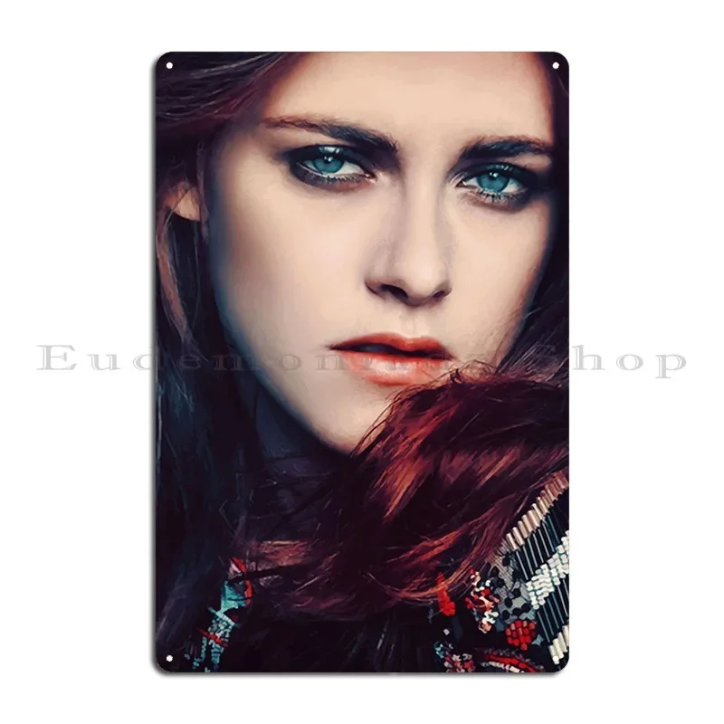 Kristen Stewart Metal Plaque Retro Cinema Customized Wall Decor Kitchen Tin Sign Poster