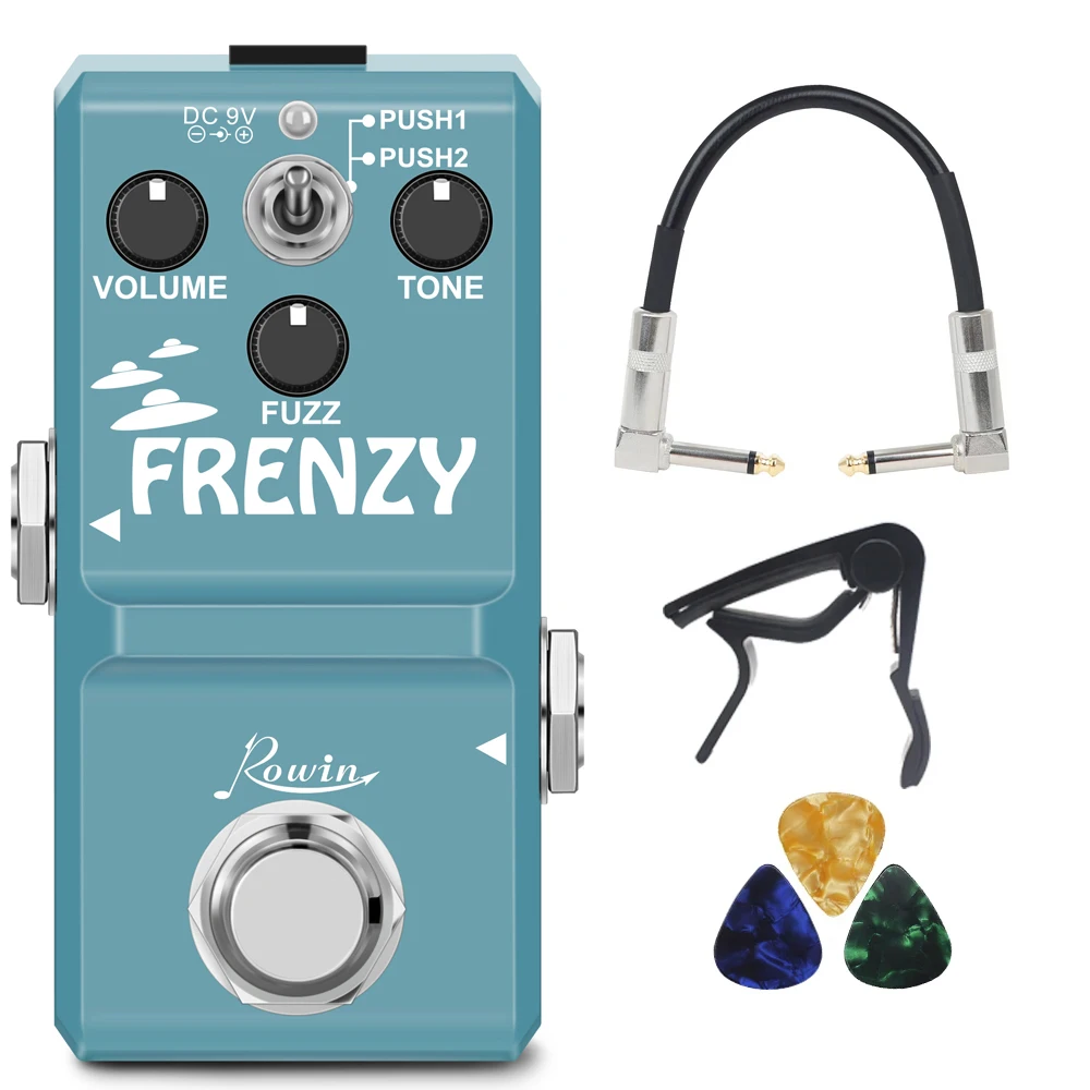 

ROWIN Classic Fuzz Tone Creamy Violin-Like Sound Guitar Effect Pedal Mini Full Metal Shell 2 Modes Effect LN-322 FRENZY Pedal