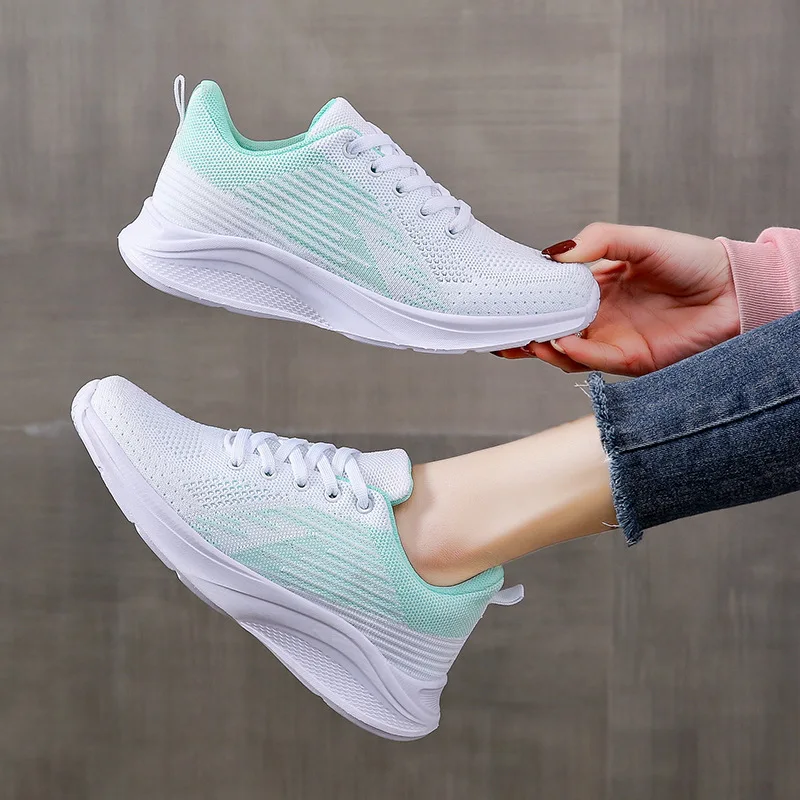 

Повседневные женские кроссовки для бега, модные нескользящие походные сетчатые дышащие спортивные туфли для пар, теннисные женские трендовые женские кроссовки