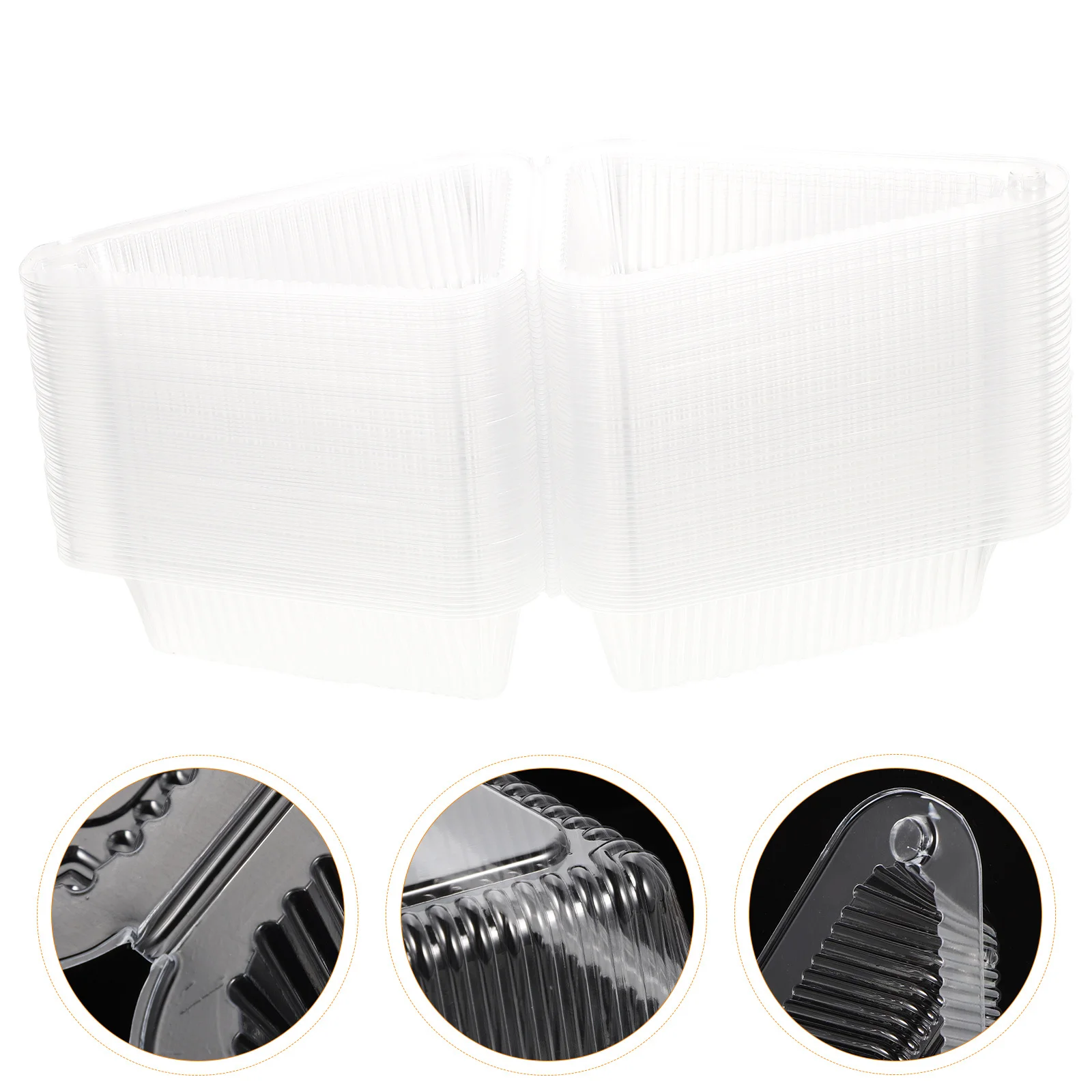 Caixa de bolo transparente para embalagem de sanduíche, recipiente triangular para sobremesa, armazenamento de cozimento, festa de casamento, organizador de almoço