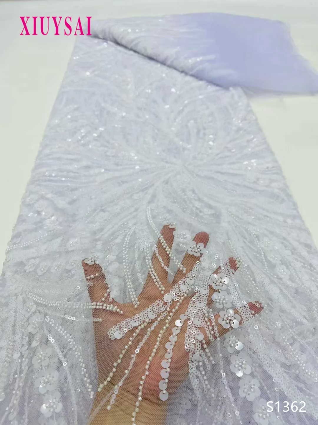 

Белая роскошная последовательность африканских кружевных тканей, новинка 2025, высокое качество, французский тюль, кружевная вышивка с бисером для праздничного платья