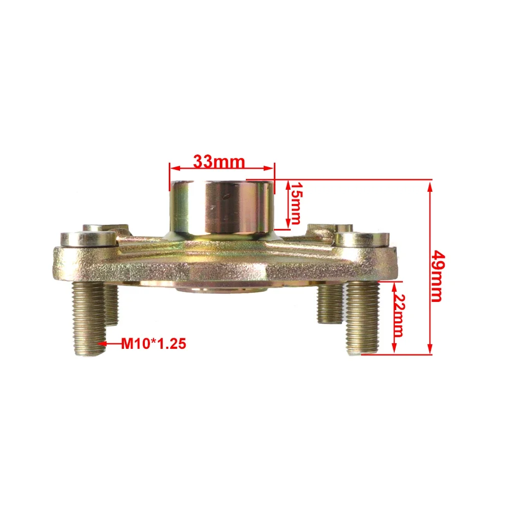 High Quality 23T 110mm M10*4 Stud Rear Wheel Hub For 110cc 125cc 150cc ATV Go Kart Golf Cart UTV Buggy Tricycle Quad Bike Parts