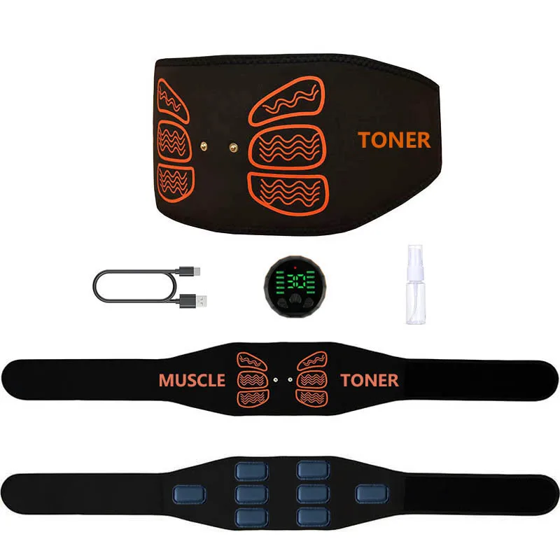 

Abdominal Toning Belt Muscle Toner Abs Trainer Smart Waist Massager Home Gym Fitness Massage