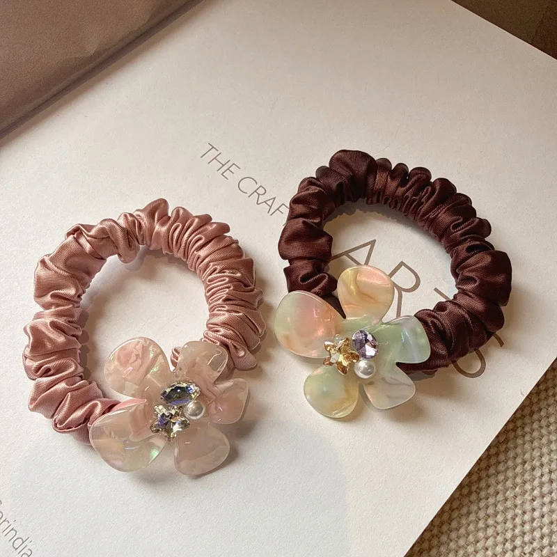 

Chic Korean Style Crystal Hair Band Rhinestone Hair Tie Elastic Ponytail Holder Fashion Hair Accessory