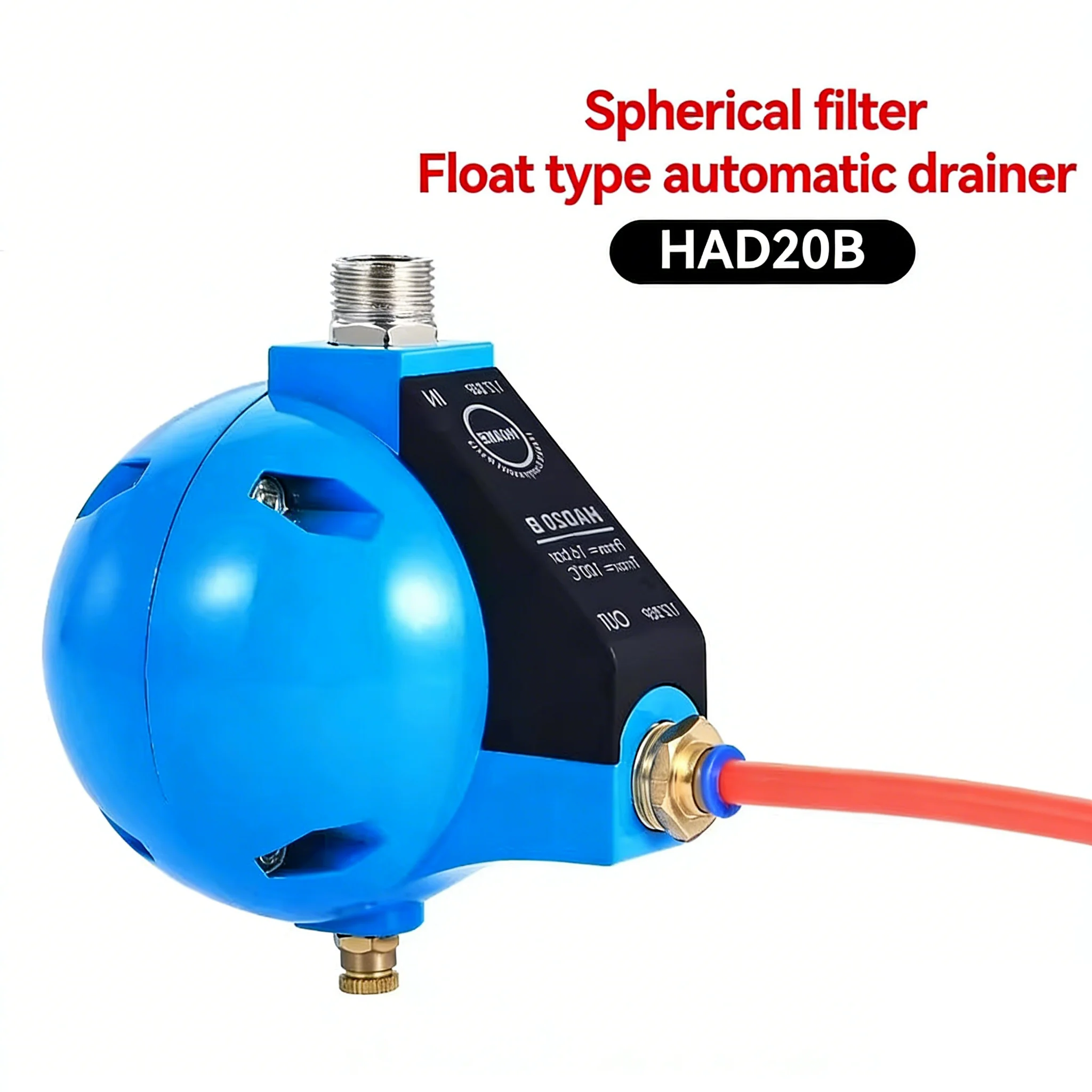 Air Compressor Automatic Drainer HAD20B Precision Filter Round Spherical Air Tank Float Automatic Drainer