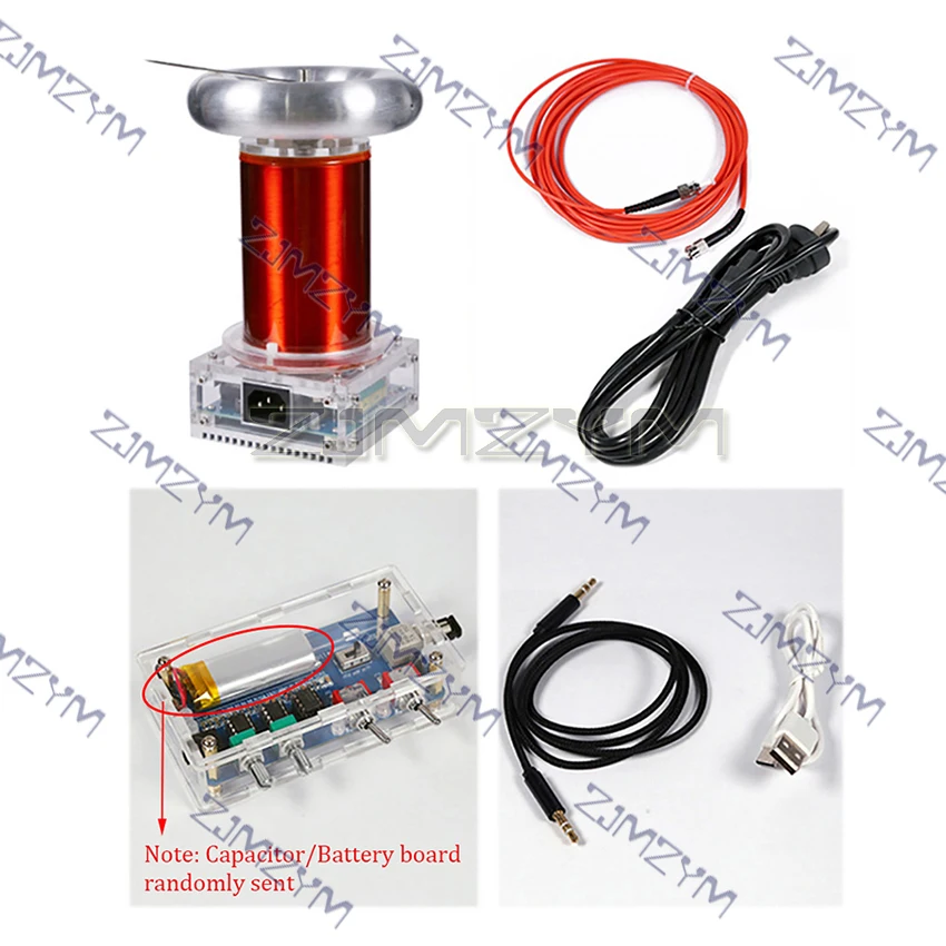 AC110-240V SSTC Music Tesla-Coil DIY Finished High Frequency Generator 250W Arc Length 20cm Ignition Lightning Model