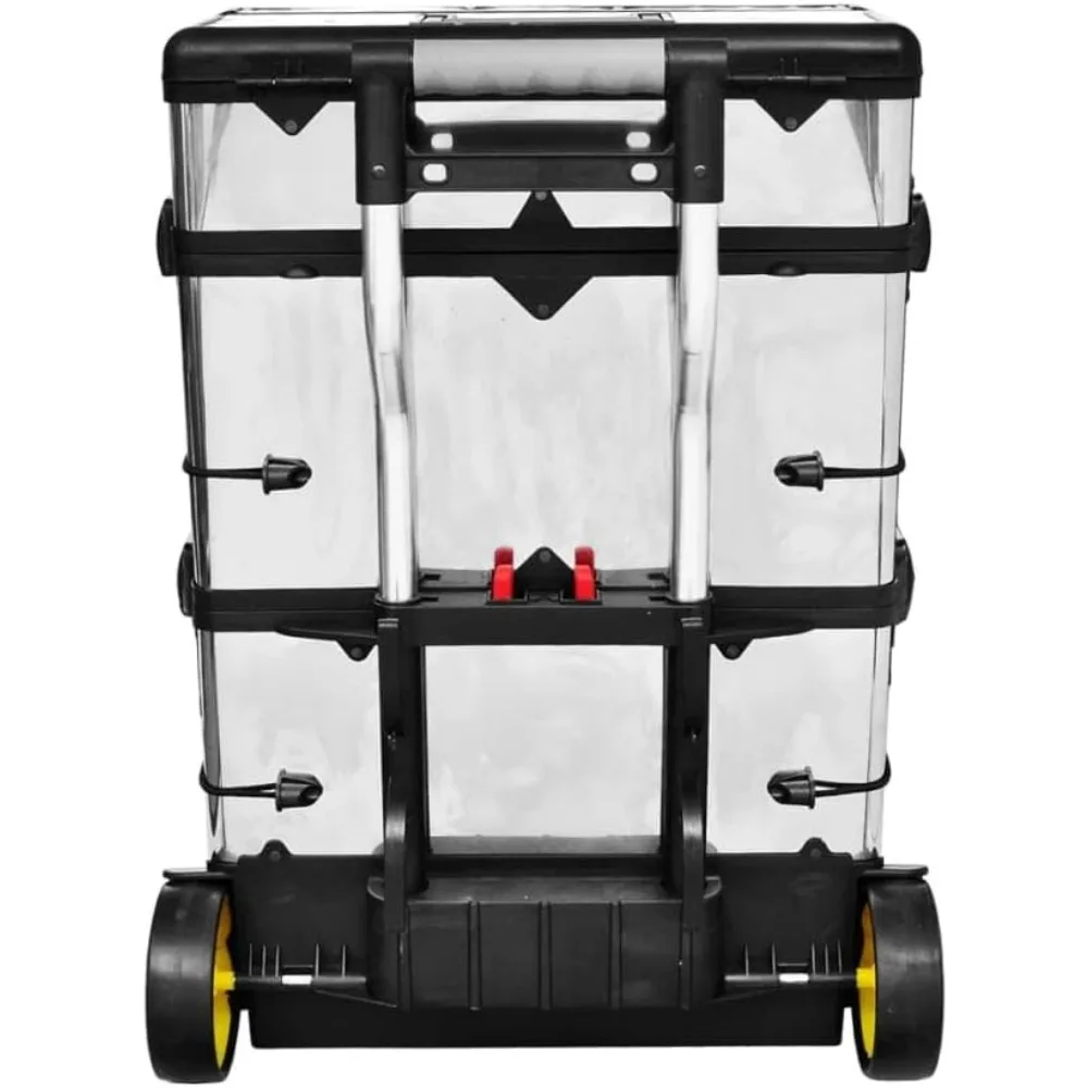 3-секционный портативный ящик для инструментов на колесиках из нержавеющей стали — регулируемый, мобильный и компактный ящик для хранения