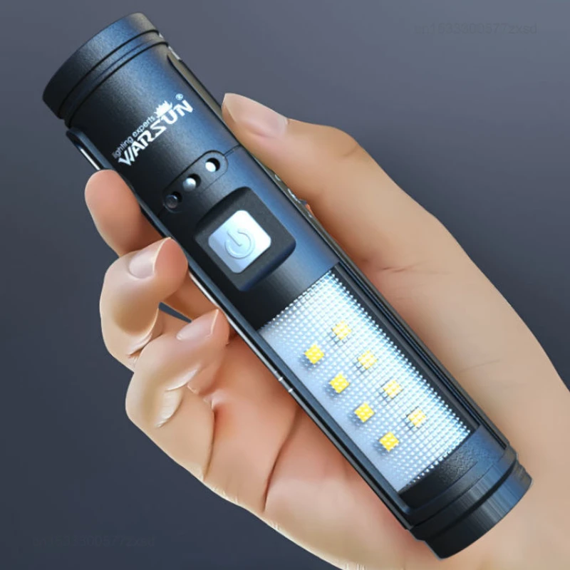 Xiaomi LED Flashlight Strong Light Rechargeable Home Strong Light Focusing Flashlight Outdoor Rechargeable Portable Flashlight