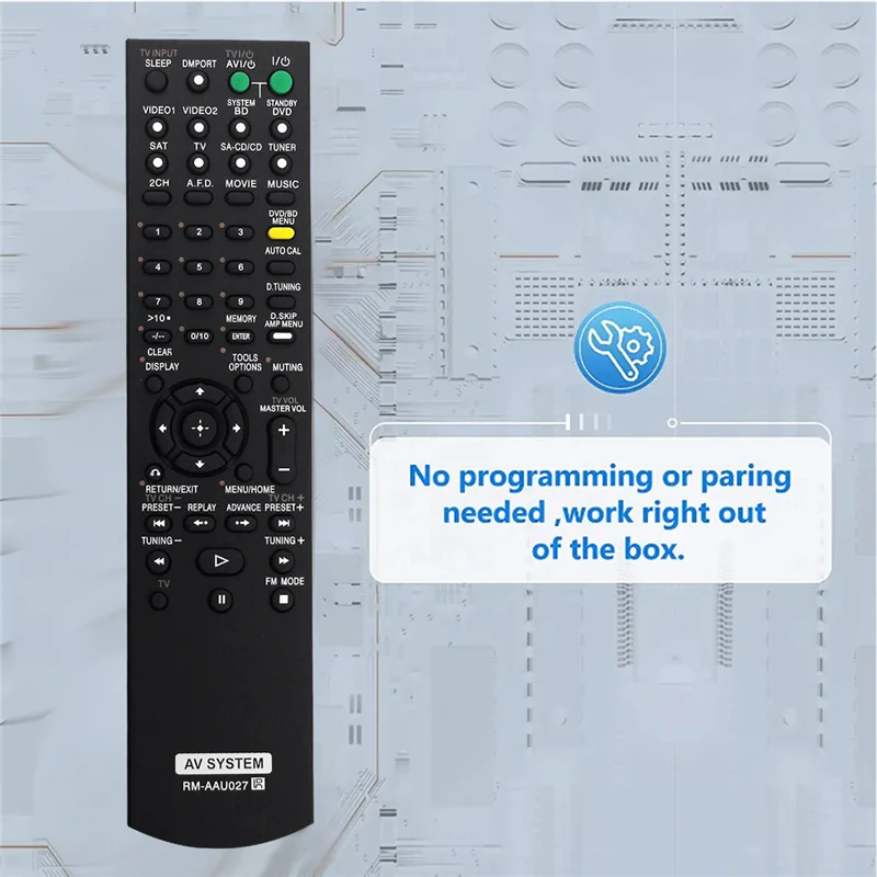 B03B-Replace RM-AAU027 Remote For Sony Home Theatre System RM-AAU021 HTSS2300/C STRDG520 HT7200DH HT-DDW5500 STR-KM5500