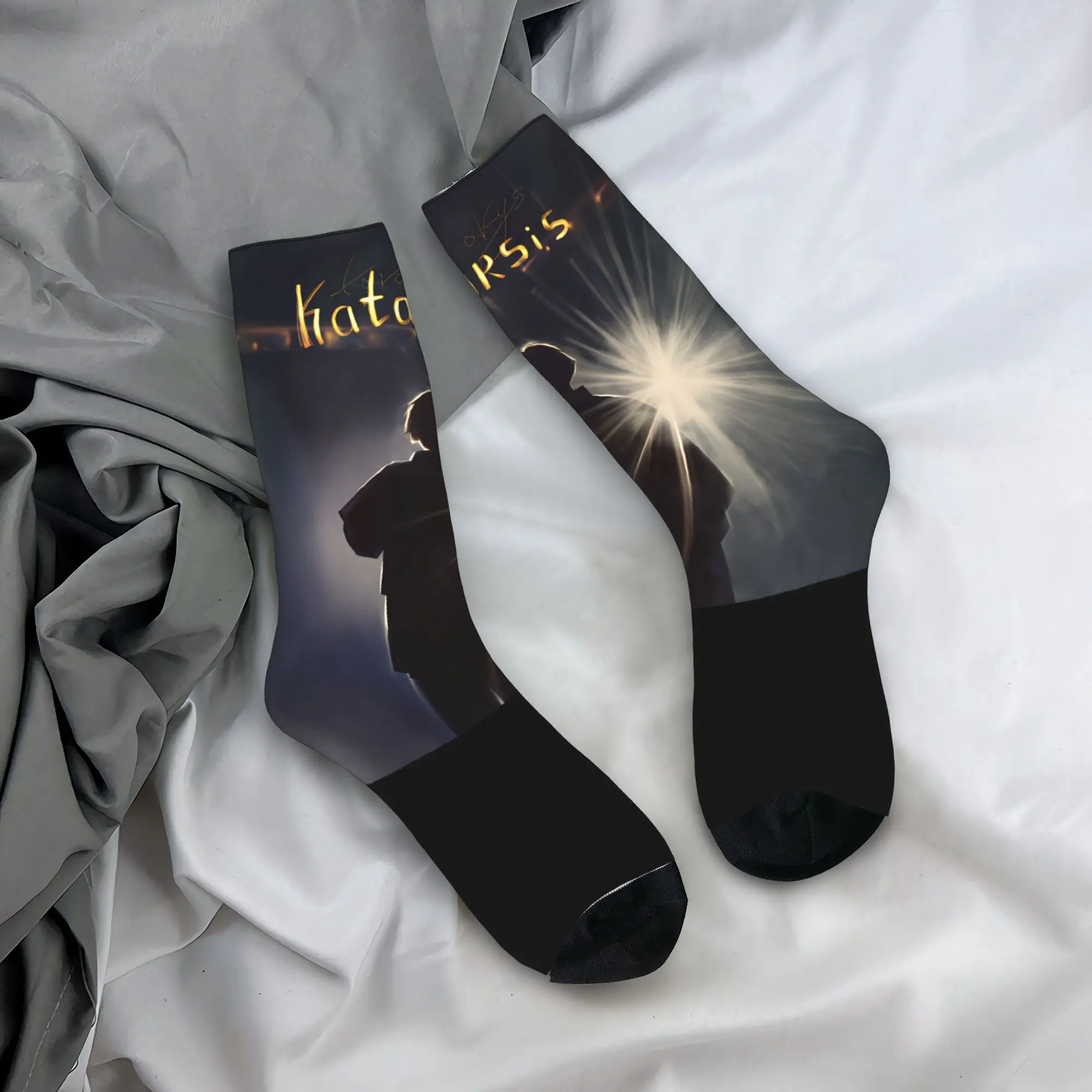 

Katarsis Stockings Pattern Funny Socks Winter Anti Slip Socks Men Running Warm Soft Socks