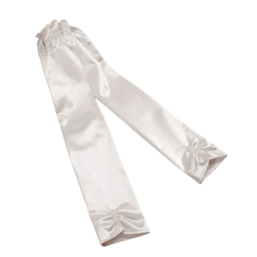 

Винтажные свадебные перчатки ручной работы, атласные перчатки с длинными рукавами и кружевной отделкой, белые атласные кружевные перчатки разных стилей, свадебная вечеринка