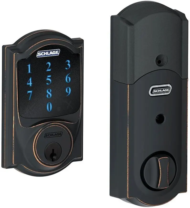 Connect Camelot Touchscreen Deadbolt Smart Lock w/ Alarm (Aged Bronze)