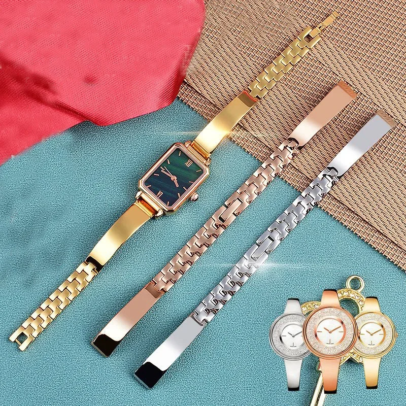 

For Swarovski 5269250 Citizen Small Green Watch Stainless Steel watch Strap Watch Chain Female Steel Belt 12mm 14mm Watchband