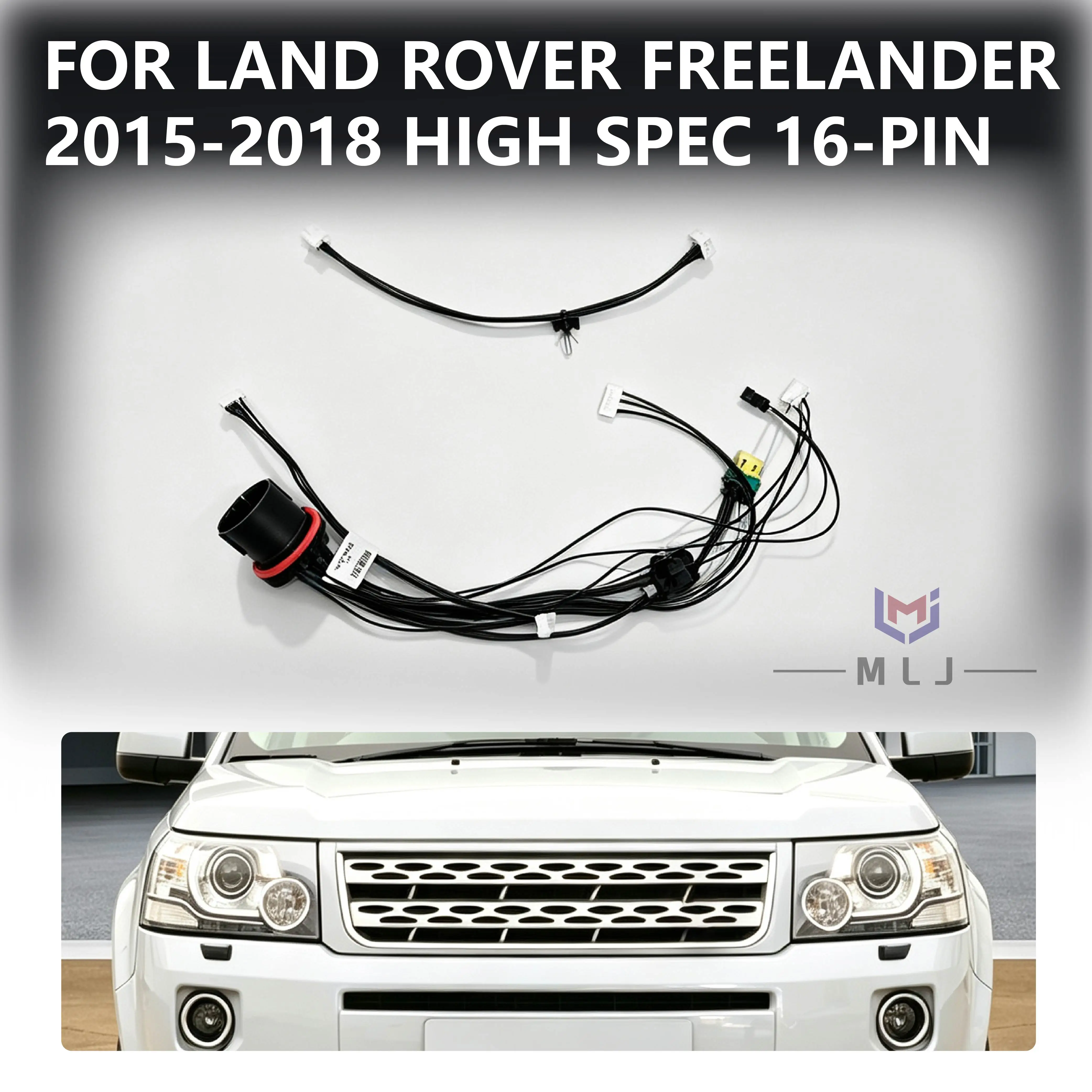 16 Pin For Land Rover Freelander 2015 2016 2017 2018 Xenon Headlight High Spec DRL Assembly Wire Internal Light Wiring Harness