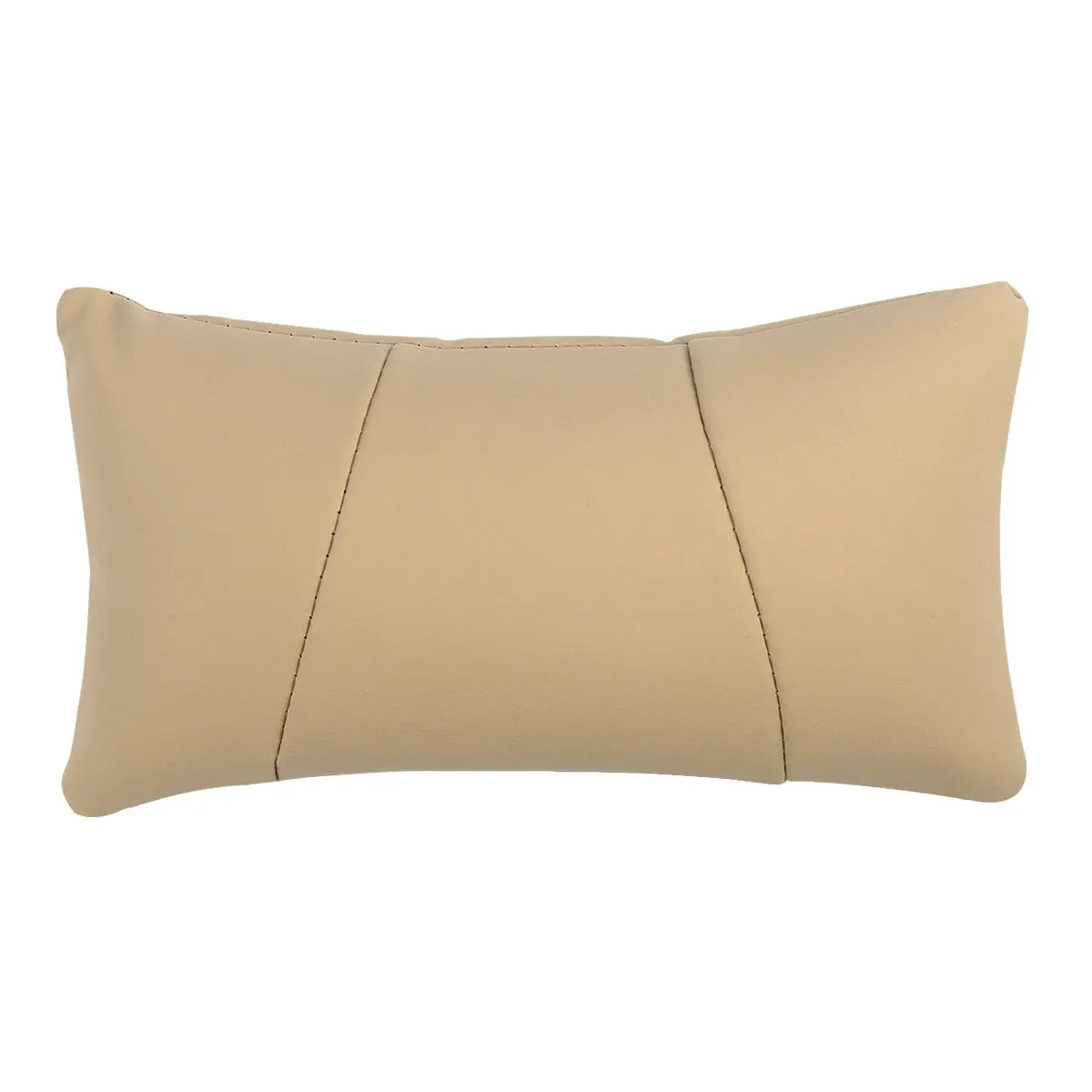 

1Pcs Beige Car Headrest Pillow Breathable PU Memory Cotton Neck Support Relax Driving Comfort Sweatproof Sleep Lumbar