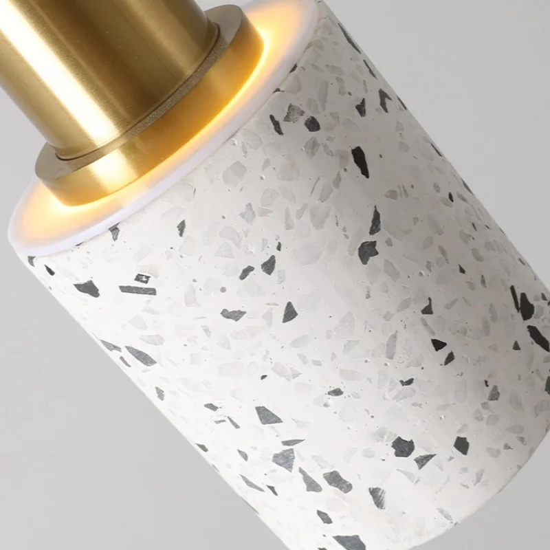 IWHD Witte Terrazzo LED Hanglampen Nordic Moderne Woondecoratie Woonkamer Verlichting Bar Loft Keuken Hanglamp Lamparas