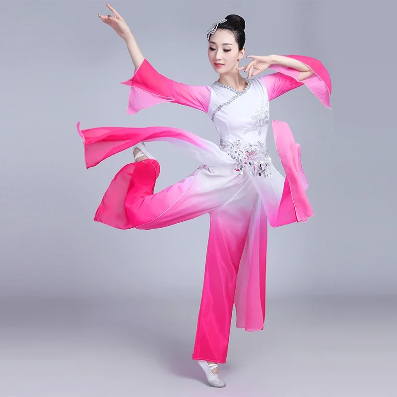 2024 nuovi costumi classici costume da ballo moderno in stile cinese femminile elegante ombrello danza manica d'acqua danza donna adulta