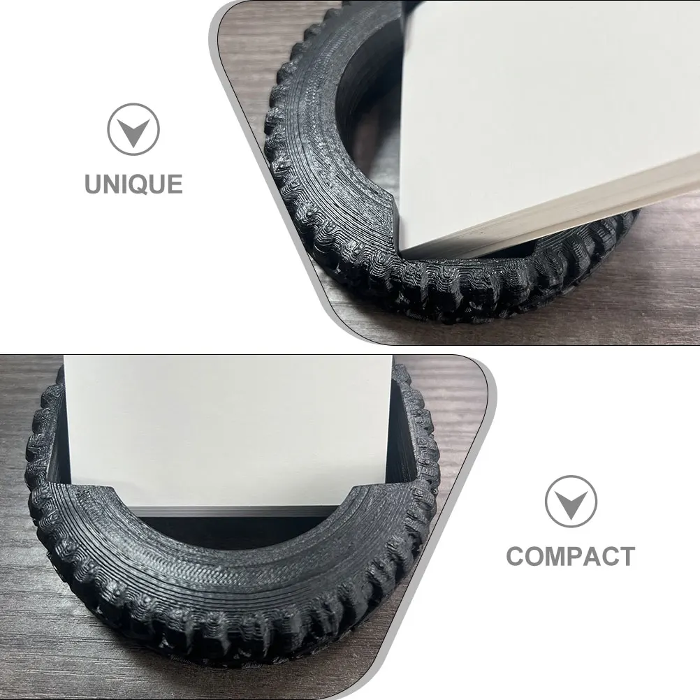 

Resin Business Card Holder Tire Shaped Desk Organizer for Office Table Top Display Storage Rack Name Card Stand