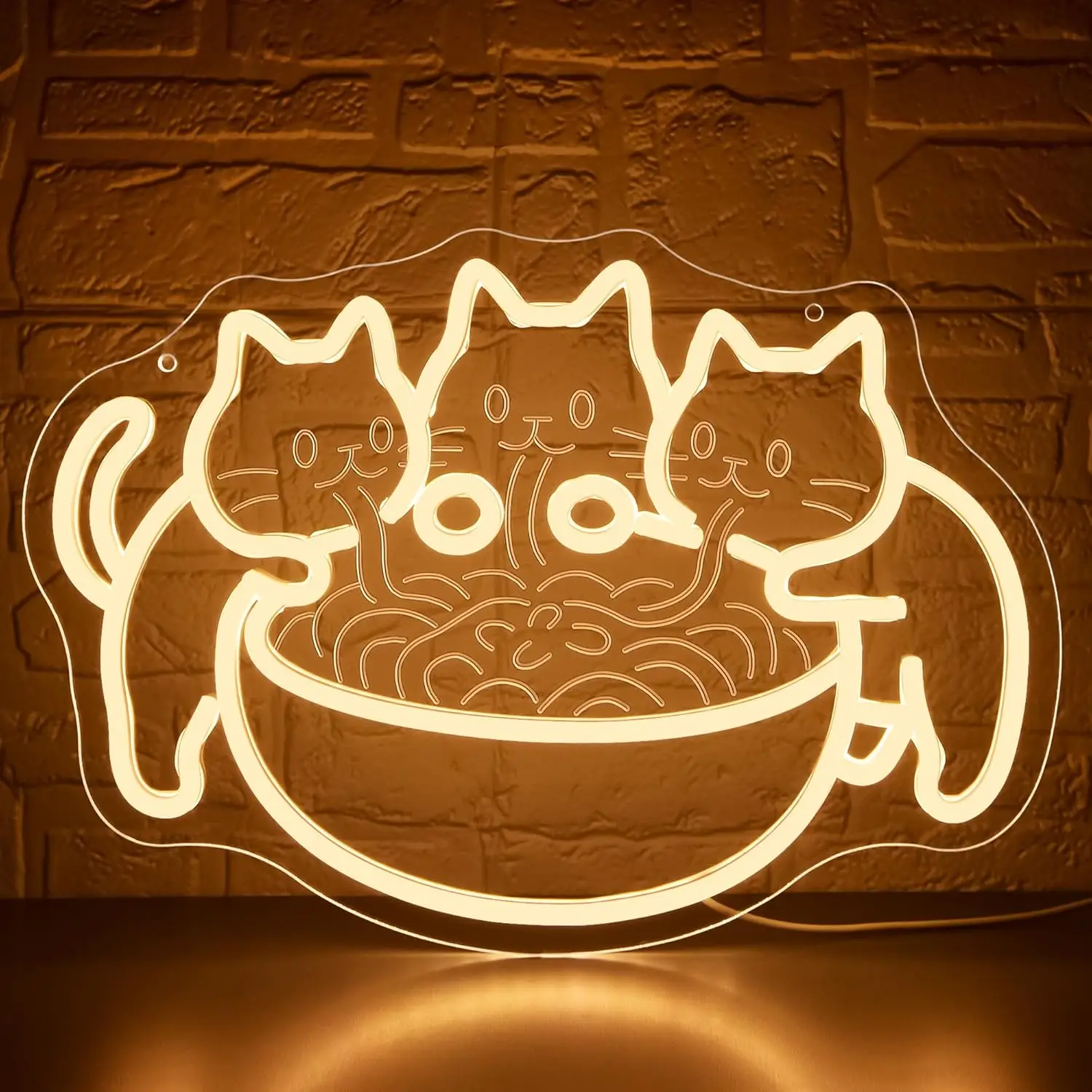 رامين القط LED النيون تسجيل USB عكس الضوء ضوء النيون تسجيل ل غرفة نوم غرفة معيشة حفلة عيد ميلاد هدية جدار ديكور